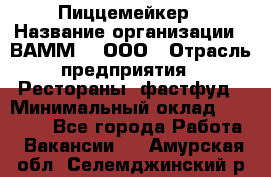 Пиццемейкер › Название организации ­ ВАММ  , ООО › Отрасль предприятия ­ Рестораны, фастфуд › Минимальный оклад ­ 18 000 - Все города Работа » Вакансии   . Амурская обл.,Селемджинский р-н